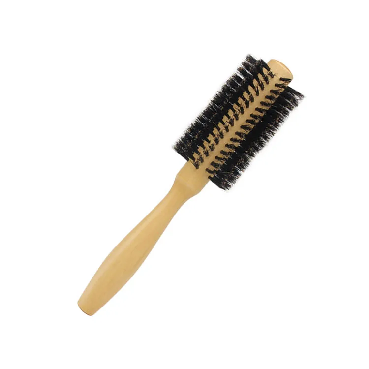 
Personalized Barber Wooden Curly Hair Brush Custom Logo Hair Dressing Brush With Boar Bristles 