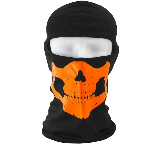 Wholesale Breathable Skull Design Balaclava Full Face Mask Skeleton Head Mask Halloween CS Fight Military Balaclava Mask