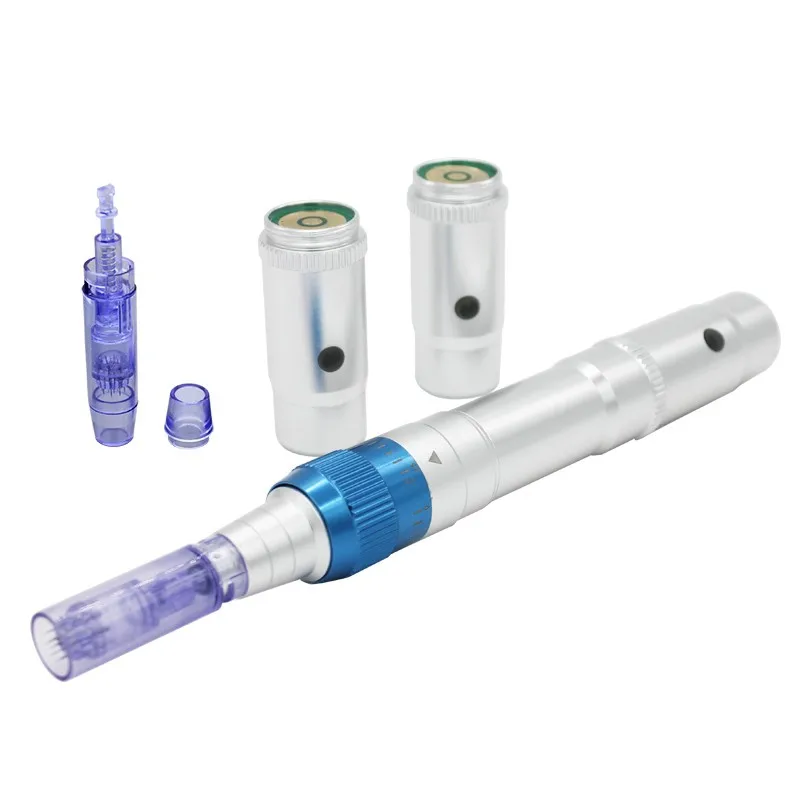 Free Private Label Wireless Electric Nano Micro Needle Dermapen Face Tightening Machine Anti Aging Wrinkle Removal Microneedle