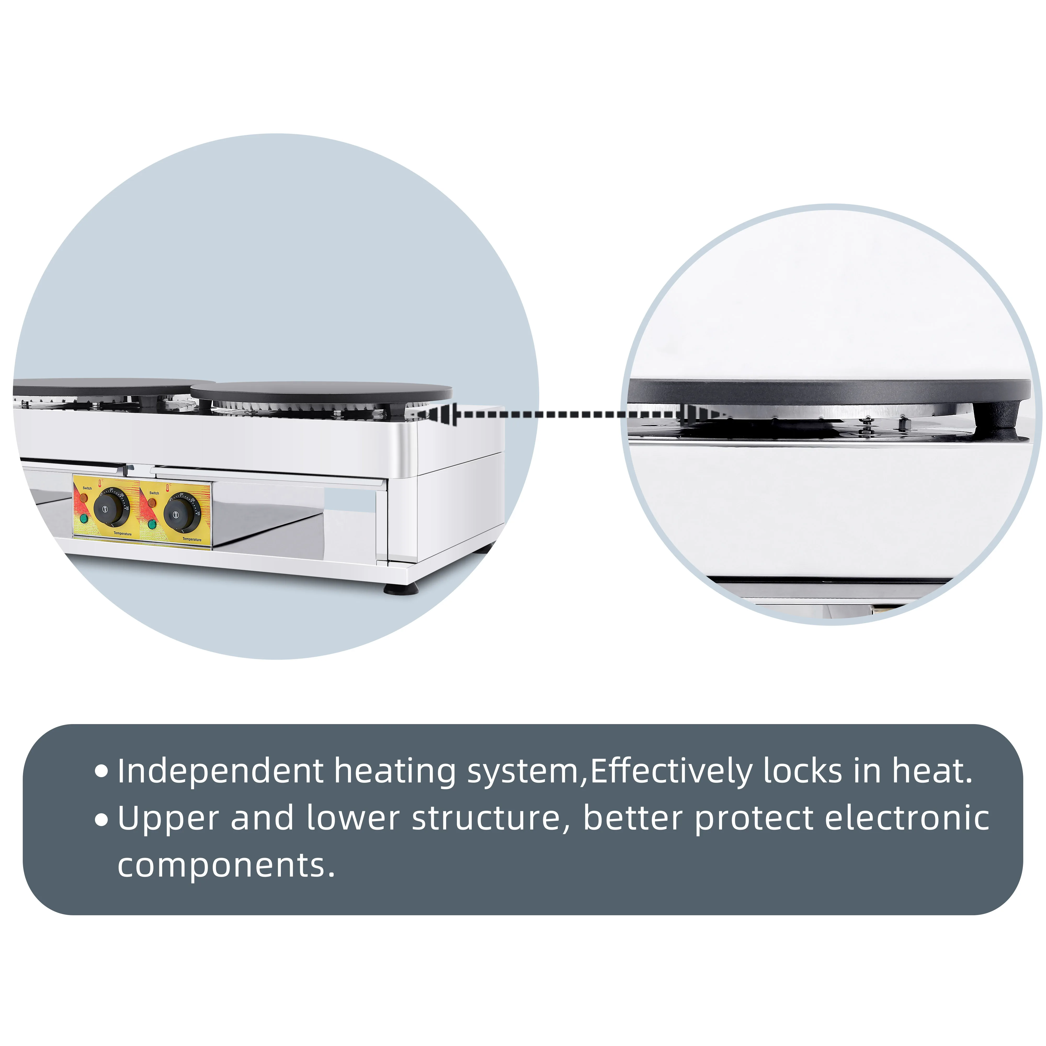 Automatic Commercial Crepe Maker Food Machinery Stainless Steel Electric Pancake Machine Mille Crepe Cake Maker Machine