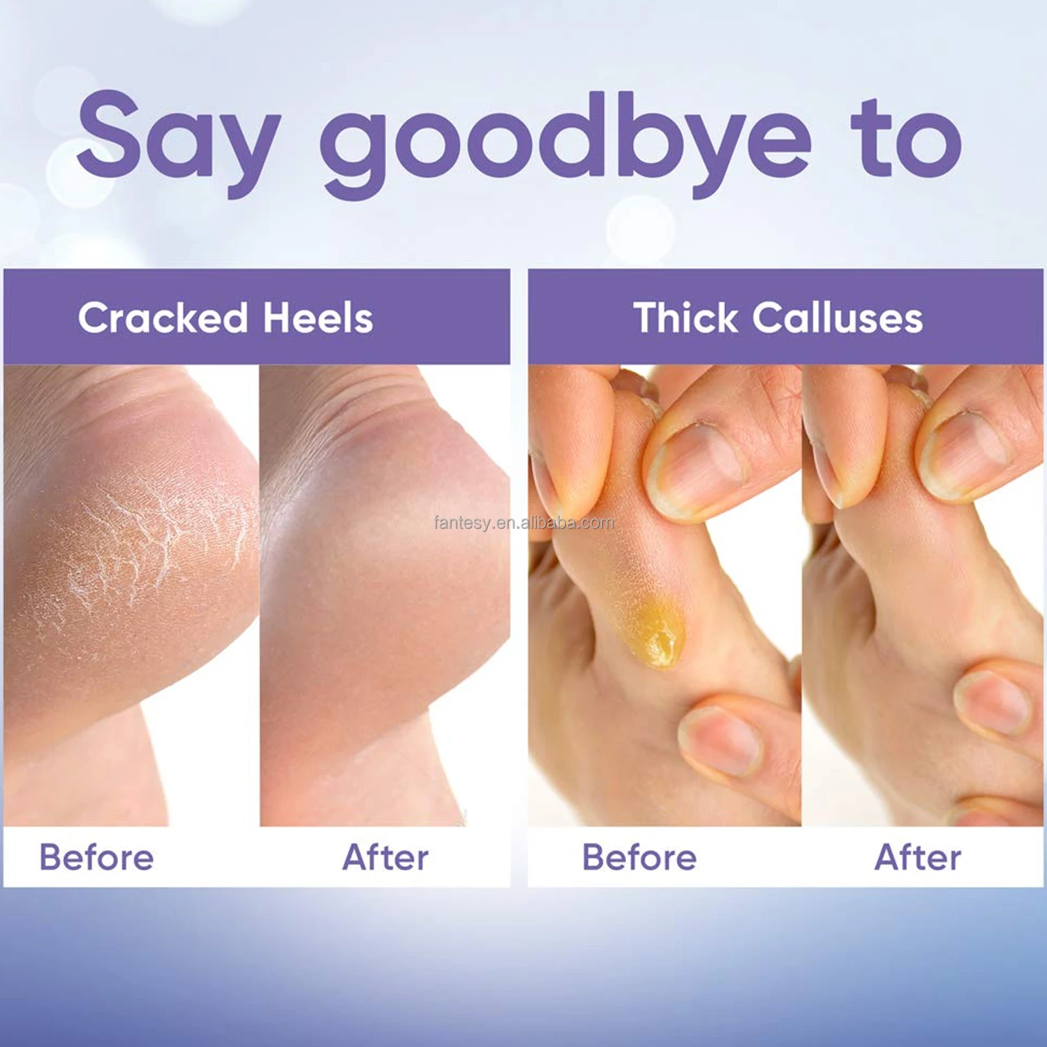 OEM Foot Mask Soft Skin Remove Dead Skin Dry Cracked Feet Callus Spa Aloe Vera Extract Women Men Exfoliating Lavender Foot Mask