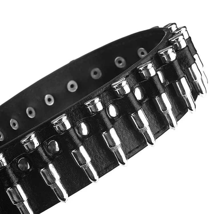 Personalized Logo Fashion Street Style Rivet Bullet Cowhide Genuine Leather Women Belt for European and American