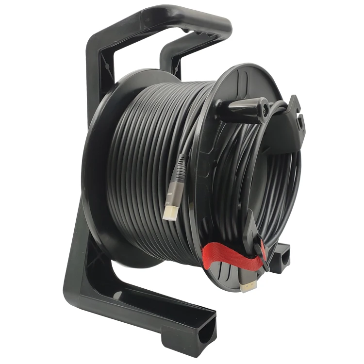 Ultra HD 8K 4K HDMI 2.1 Cable AOC reel cable Steel Armored HDMI Active Optical Cable 50m