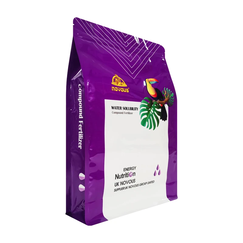 Custom Digital Print Water Soluble Compound Fertilizer Pouch Ziplock Square Bottom Bag