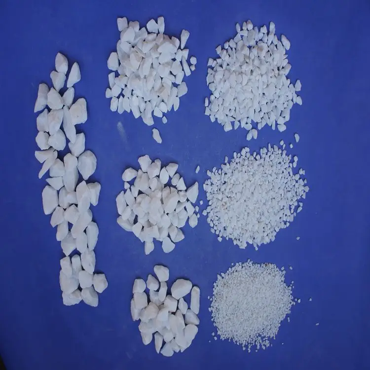 
White different size gravel for home and garden decorative 