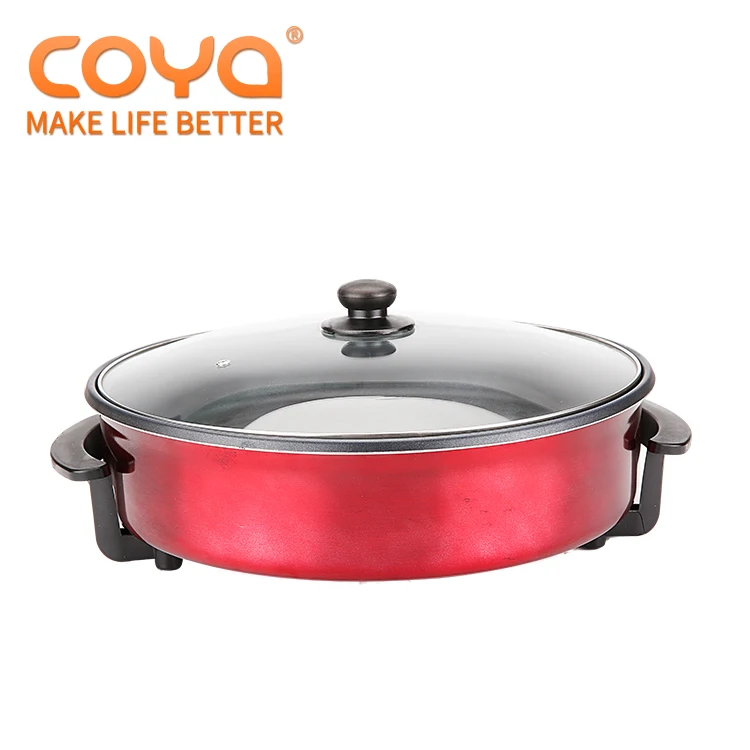 
Portable multi-function non stick coating round electric pizza pan 42cm for home use 