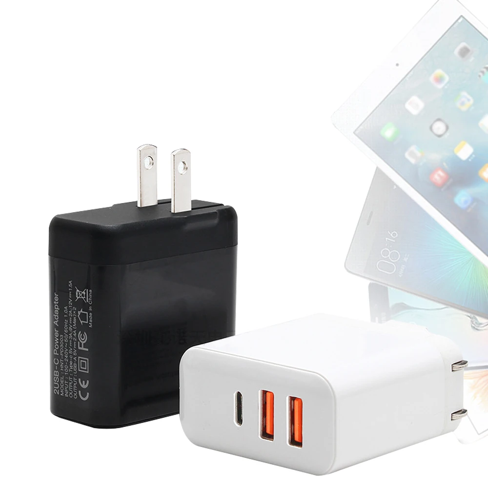 Зарядное устройство USB C мощностью 30 Вт. Мини зарядное с 3 usb-портами для Складная Компактный iPhone быстрое Настольный зарядная станция адаптер