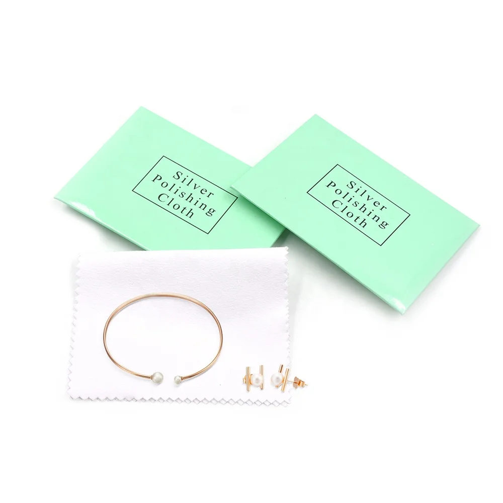 Изготовленный На Заказ ткань из микрофибры для полировки стерлингового серебра ювелирные изделия Часы Очки Ткань для протирки с логотипом