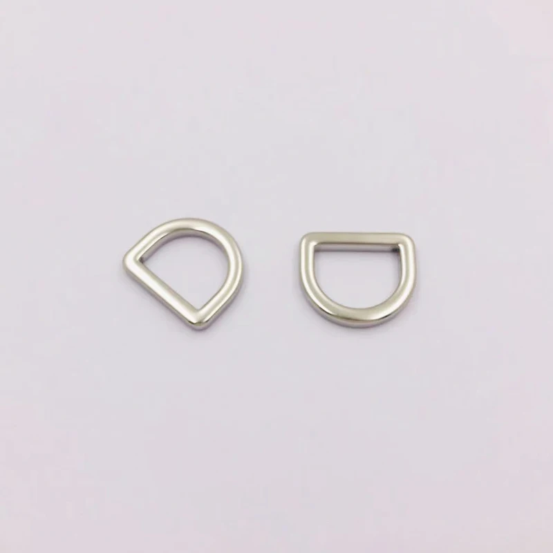 High Quality Anti-rust Anti-fade Vacuum Plating Stainless Steel D Rings Seamless Flat D Loops For Luxury Handbags Accessories
