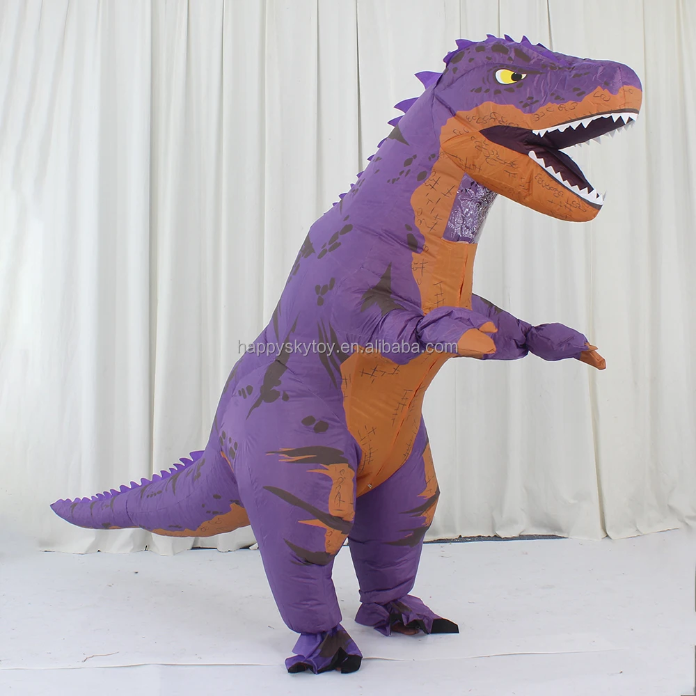 T-rex Dinosaur Inflatable Costume for Adults Multi-Color Halloween Latex Suit Unisex Fat Inflatable Dinosaur Outfit