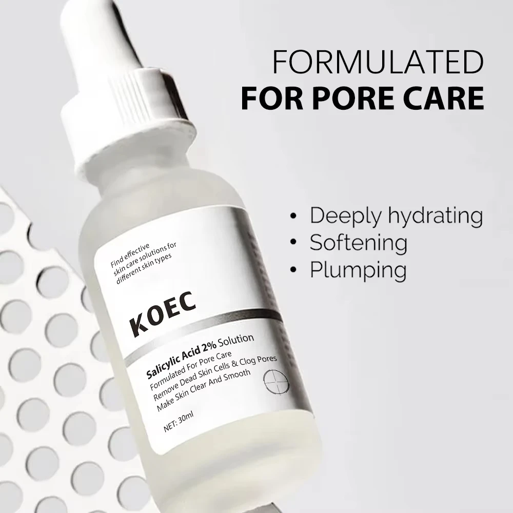Salicylic Acid 2% Solution Formulated for Pore Care Remove Dead Skin Cells & Clog Pores  Face srum Private Label