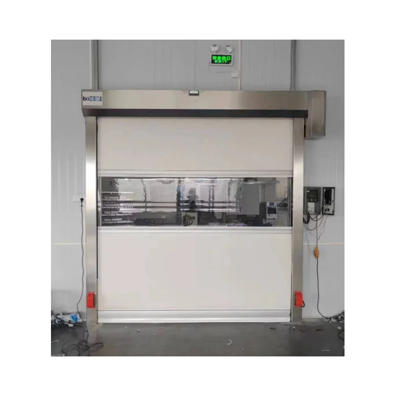 Direct Selling Aluminium Track Automatic High Speed Rapid Roll Up Door Price Car Wash PVC High Speed Door