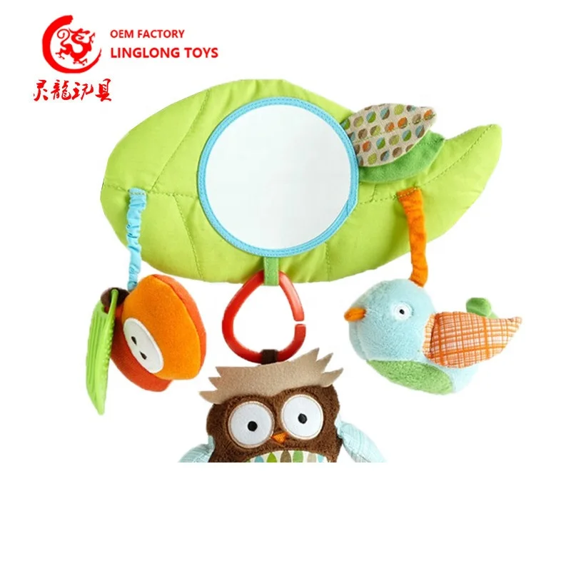 Unisex Soft Safety Animal Bed Hanging Toy for Baby Stroller Musical Ringing Bell Baby Mobile Made Plush Plastic Stuffed Feature