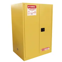Sysbel FM CE Approved OSHA Standard 90 Gal Yellow 2 Door Flammable Chemical Liquid Safety Storage Cabinet