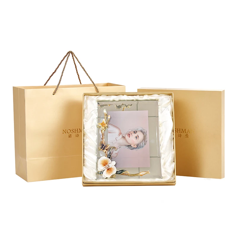 NOSHMAN wedding gifts & crafts luxury gift box for couples glass Vintage Picture Frame For Home Decor