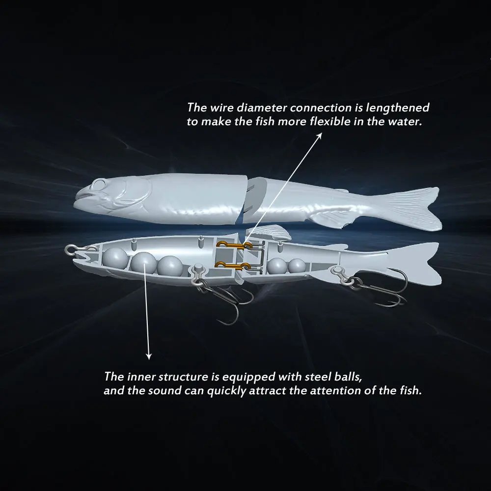 Top Right MJ503 66g 185mm Bass Hard Swimbait Glide Baits For Pike Bass Fishing Lure Pesca