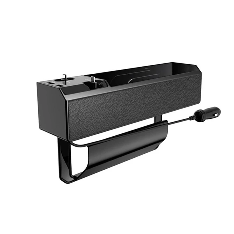 Multifunctional Leather Car Seat Gap Organizer Holder Storage Box Front Seat Gap Filler Pu Leather Snh02 USB 270*157*68mm 50 Pcs