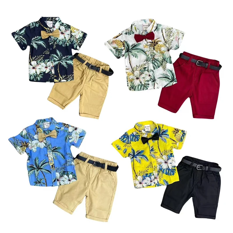 New Trending Children Clothes New Design kids Clothing set Cotton 100% Summer boys 2pcs Clothing set