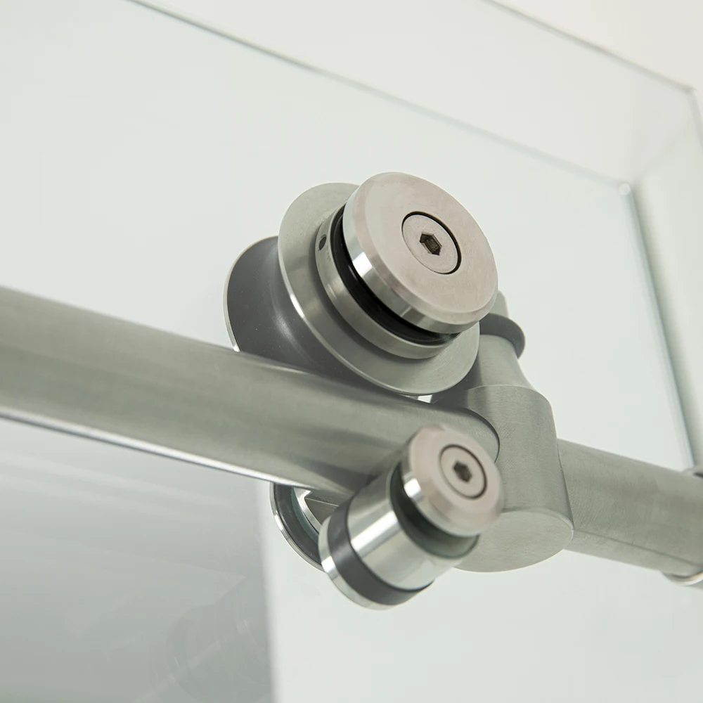 Factory wholesale sliding shower glass doors frameless 2 panel bathroom shower door