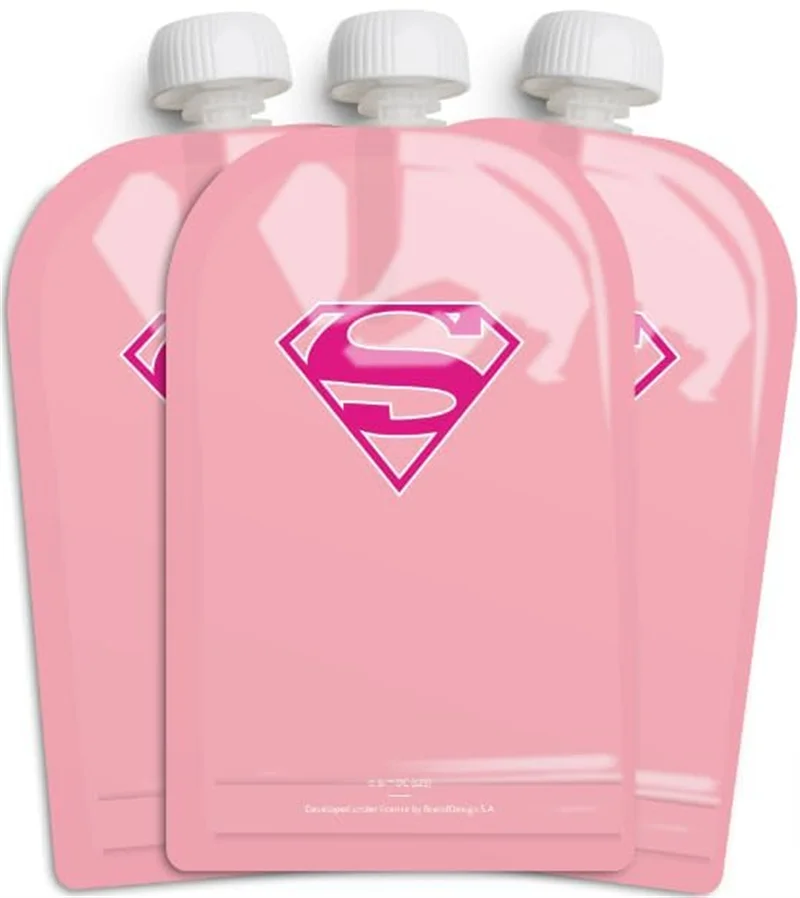 Custom Reusable Mother Milk Baby Food Pouch Self Standing BPA FREE Freezer Breastmilk Storage Bags
