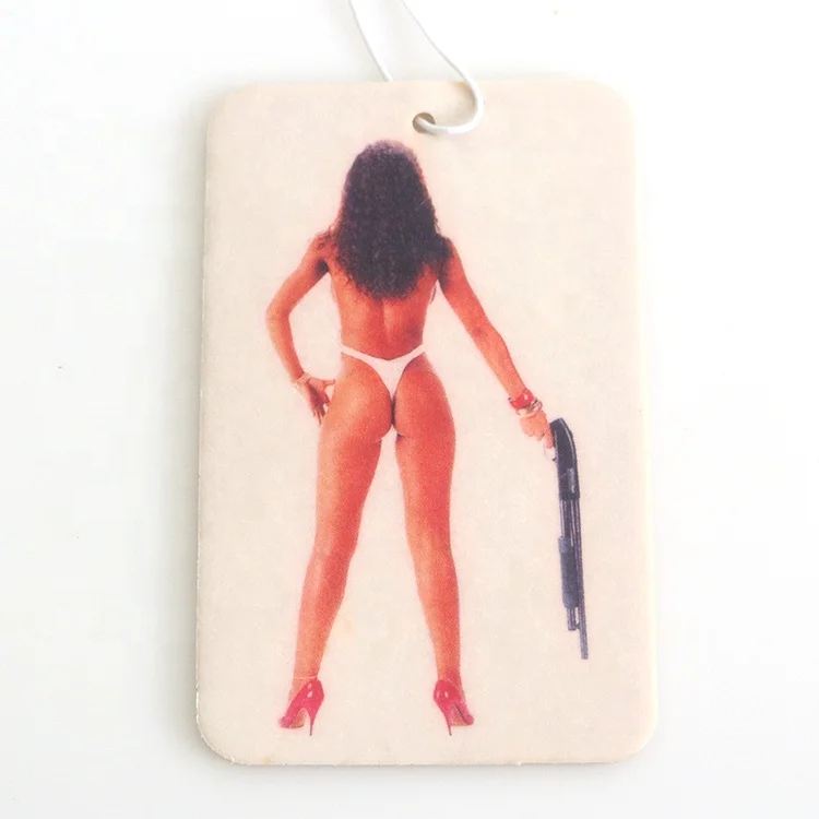 Gifts promotional printed hanging paper women sexy scents home toilet air freshener
