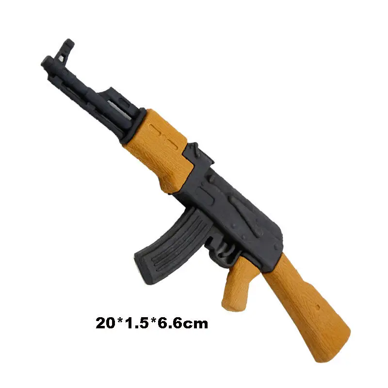 Soododo Wholesale Promotional Eraser Custom Logo Puzzle 3D Jumbo Gun Shaped Pencil Eraser