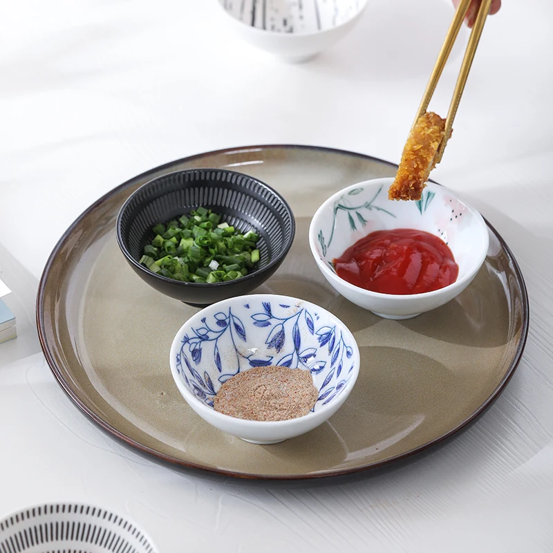 Wholesale Bulk 3.25inch japanese porcelain dish small mini ceramic tableware dish for home hotel restaurant