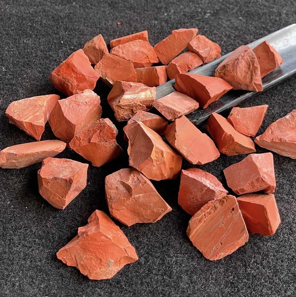 Wholesale Natural Crystal Quartz Raw Gravel Stone Gemstone Red Jasper Rough Stones
