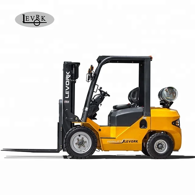 
LEVORK brand 2ton 3 tonne forklift 3.5ton 5ton diesel forklift with optional close cabin 
