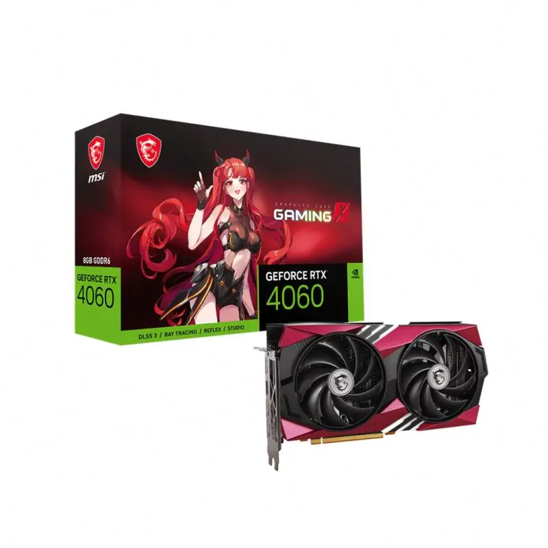 New MSI RTX 4060 GAMING X 8G MLG RED Gaming Graphics Card PC GPU Video Card
