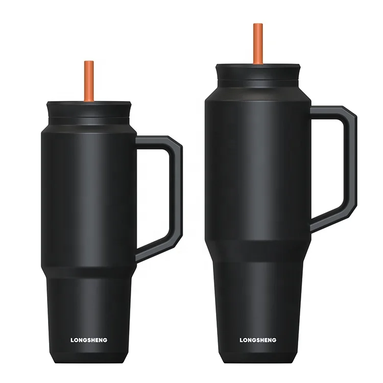 travel coffee mug black Sublimation adventure reusable vacuum modern 40 oz tumbler cups