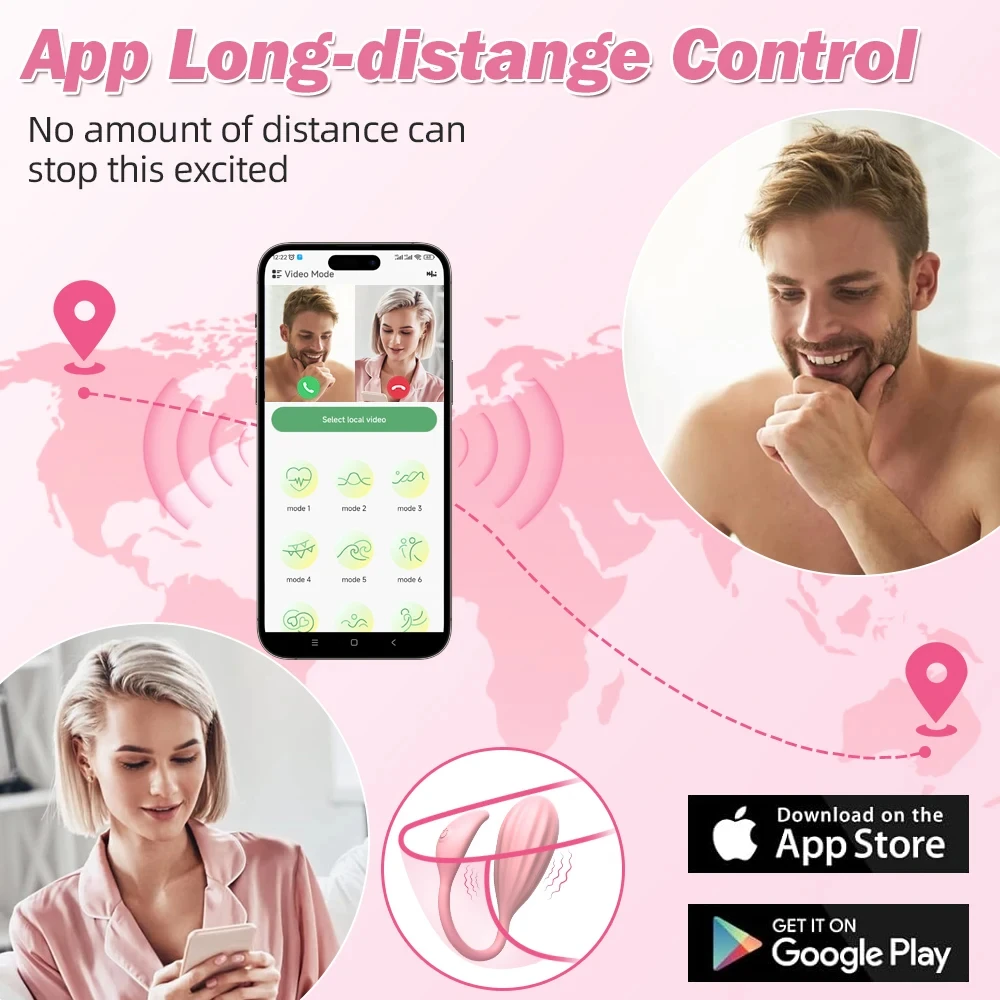 Dropshipping APP Sex Toys Remote Control Couples Vibrator Silicone Clit Vibrator Wearable Panties Adult Vibrador for Woman