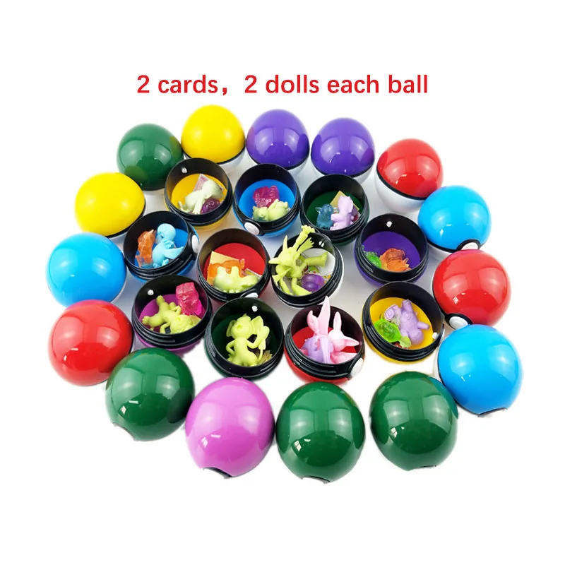 Wholesale Anime Figure Capsule Gashapon Toys 5Cm Plastic Poke Mon Small Animal Blind Box Dolls Ball With Card