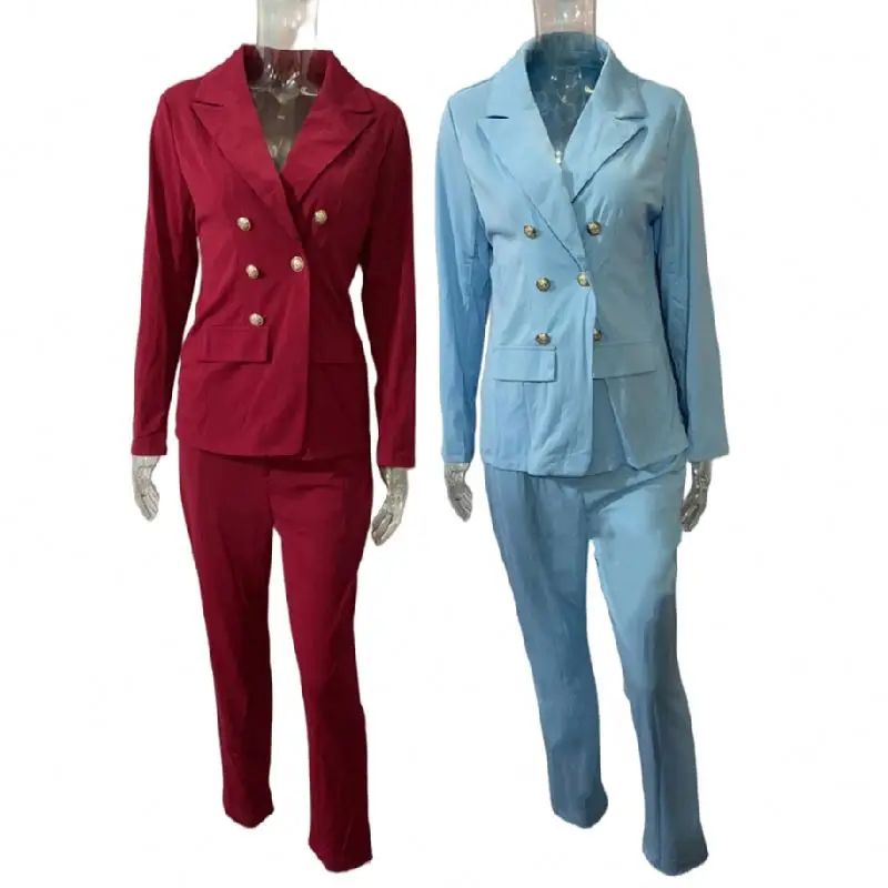 C0527 Manufacturers Business Suits For Women Fashion Slim Pants And Blazer Set Ladies Suits Office Wear Formal Suit