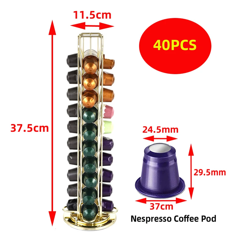 Lavazza Tassimo K-Cup Dolce Gusto Metal Coffee Pod Holder Storage Rack Nespresso Capsule Holder