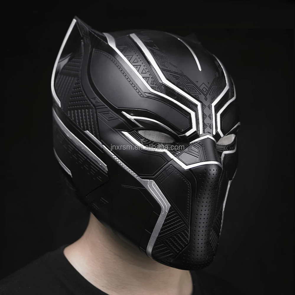 cosplay 1:1 Black-Panther Collectible Helmet Wearable for adult children electronic control party  with magic light