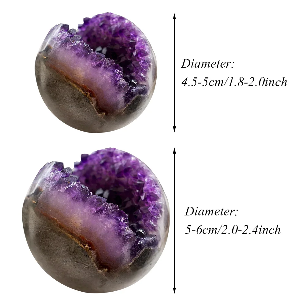 Hot sale high quality druzy amethyst hole crystal geode cave decorative healing amethyst geode sphere for decoration