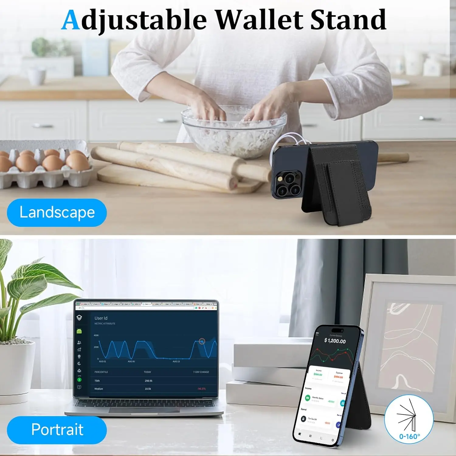 2024 newest magnetic phone wallet men slim money clip with stand credit card holder for iPhone 16/15/14 /13/12  Pro Max Plus