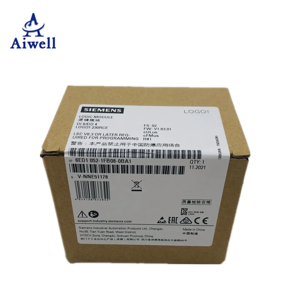 Original Module Siemens PLC Logo 8 6ED1052-1FB08-0BA1 Programmable Controller