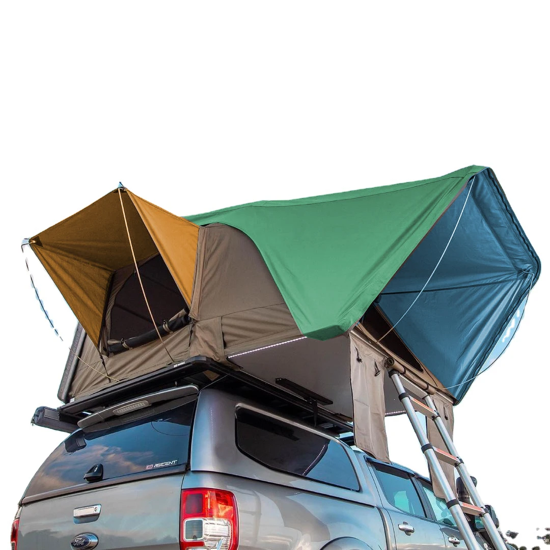 King bed roof top tent hard shell for 4 people outdoor camping roof top tents