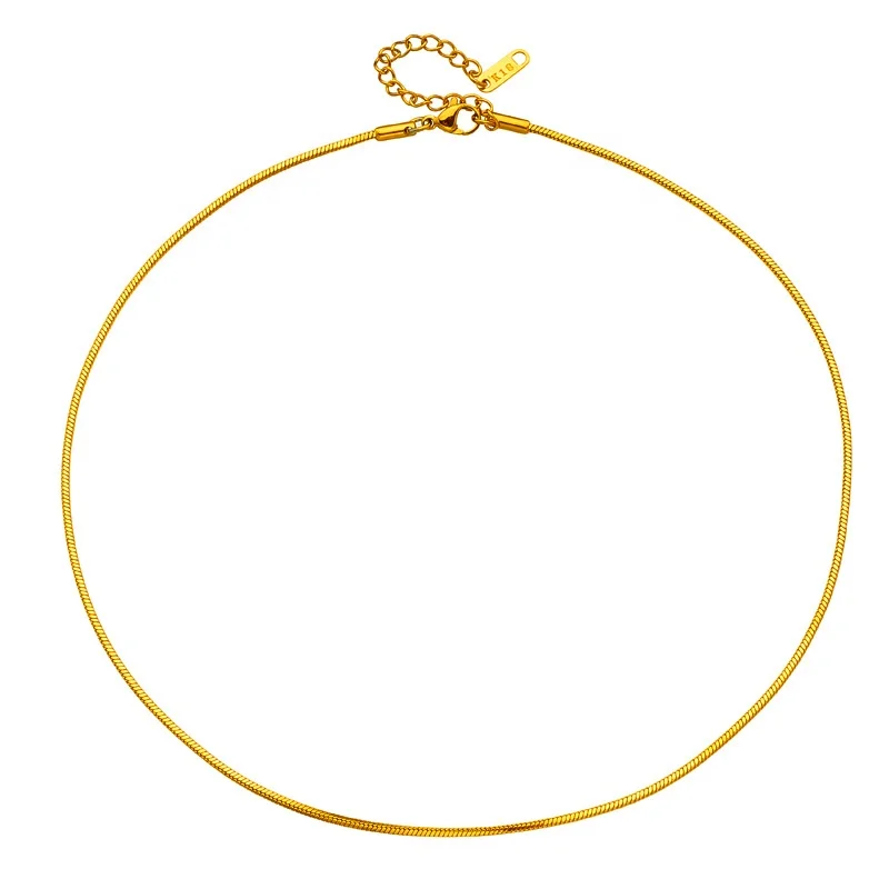 Wholesale price box oval twist snake starry wave 925 sterling silver chain