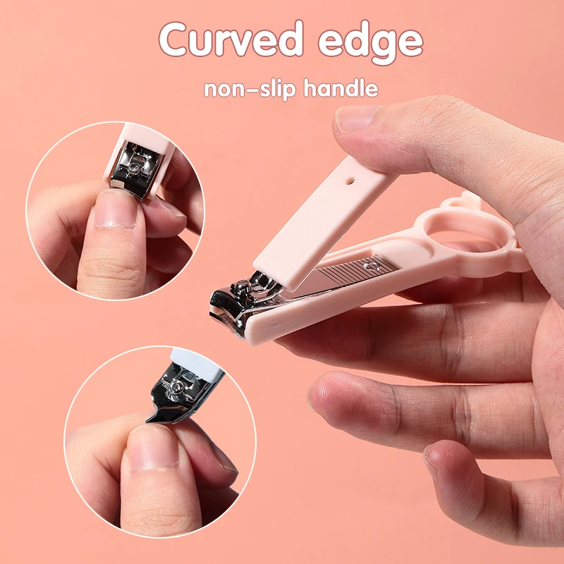 LMLTOP 2pcs Round Slant Head Stainless Steel Nail Cutter Set SY542 Stylish Nail Cutter For Baby Nail Clipper Tip Cutter Nipper