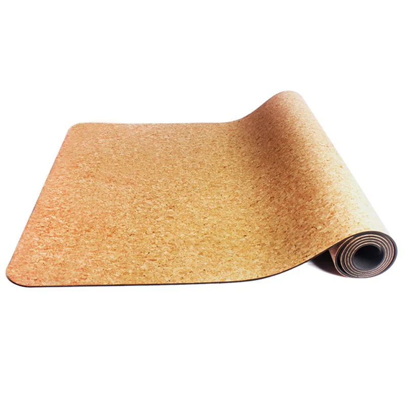 
Wholesale Eco Friendly Print Biodegradable Natural Fabric Fitness Tpe Cork Yoga Mat 6 mm 