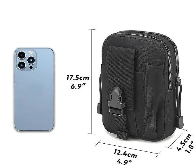 Outdoor Camping Hiking Accessory Pouch Men Mobile Phone Magazine EDC Waist Bag Waterproof Tactical Pouch Molle Bag