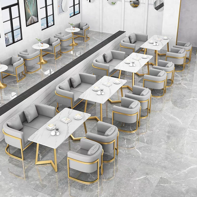 High quality gold metal frame Cafe Commercial furniture pink velvet sofa restaurant booth seating