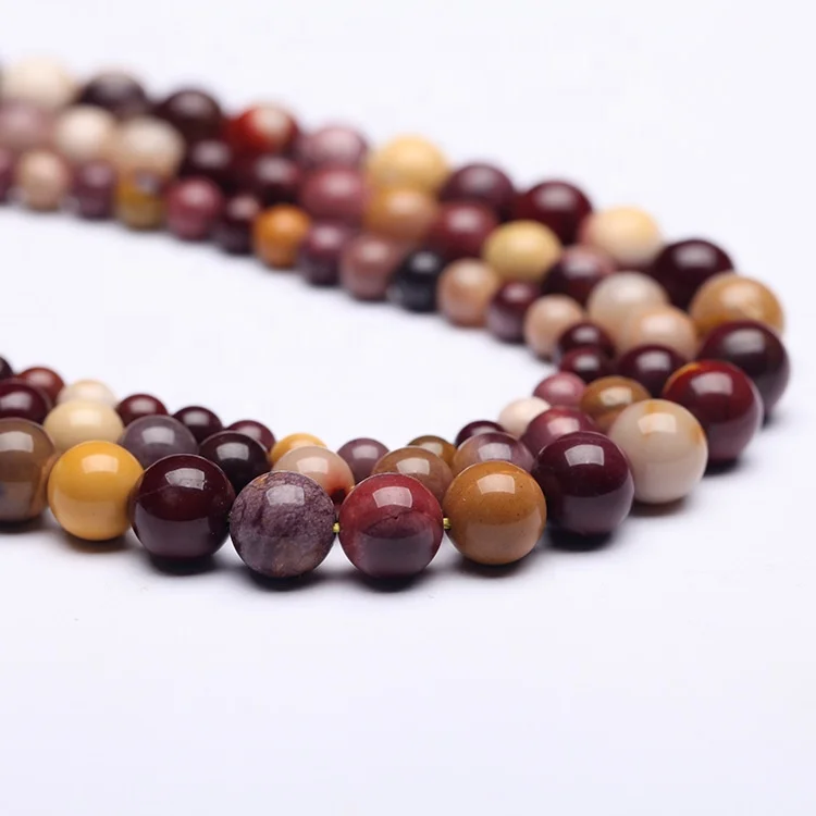 Buy Natural Stone Online Loose Round Beads Strand Moukite Mookaite Moukaite