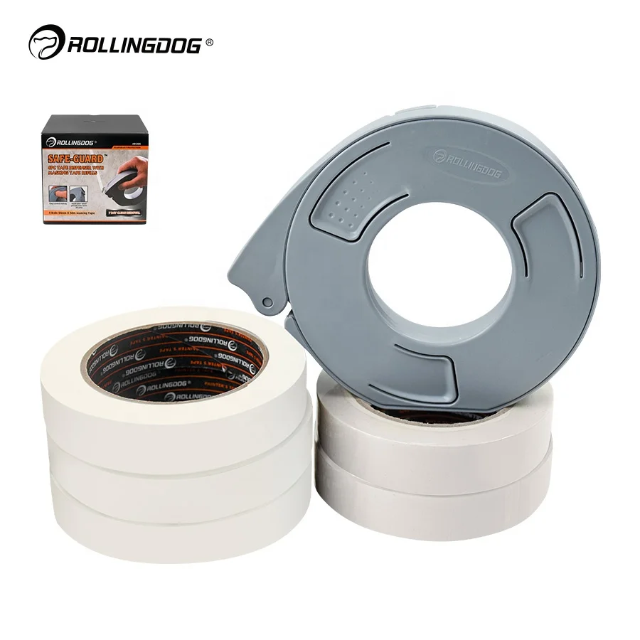 5 рулонов ленты для рисования ROLLINGDOG Low Tack сохраняет края чистыми широкие набор малярных лент