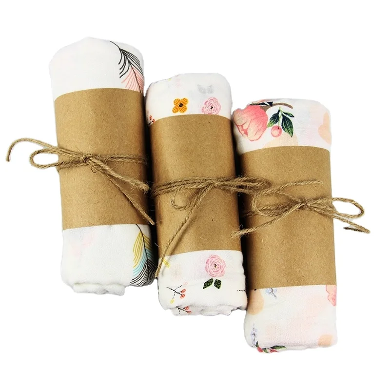 Premium Durable Bamboo Baby Muslin Swaddle Blanket for Nursery Shower