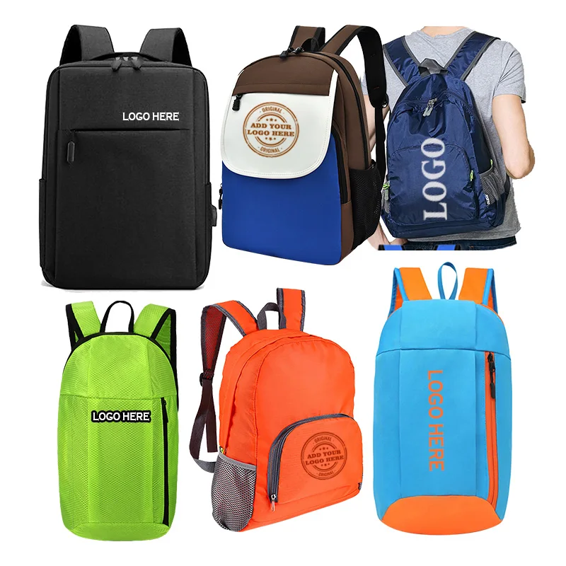 Business Gifts Custom Print Casual Sports Backpacks For Travel School Hiking