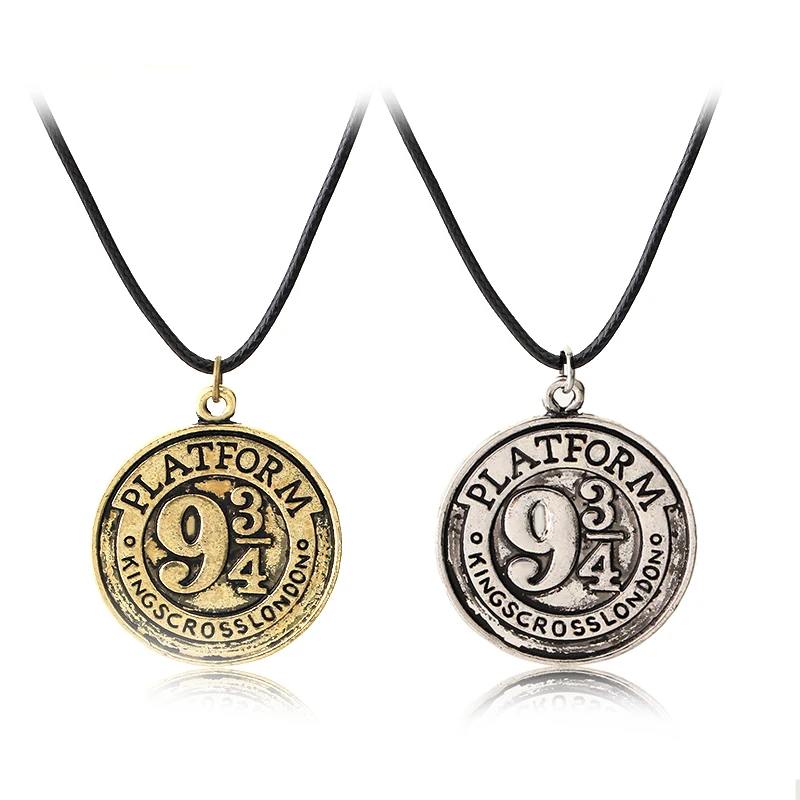 Harry 9 3/4 Resurrection Coin Pendant Necklace for Women and Men Wholesale Jewelry Classic Movie Series
